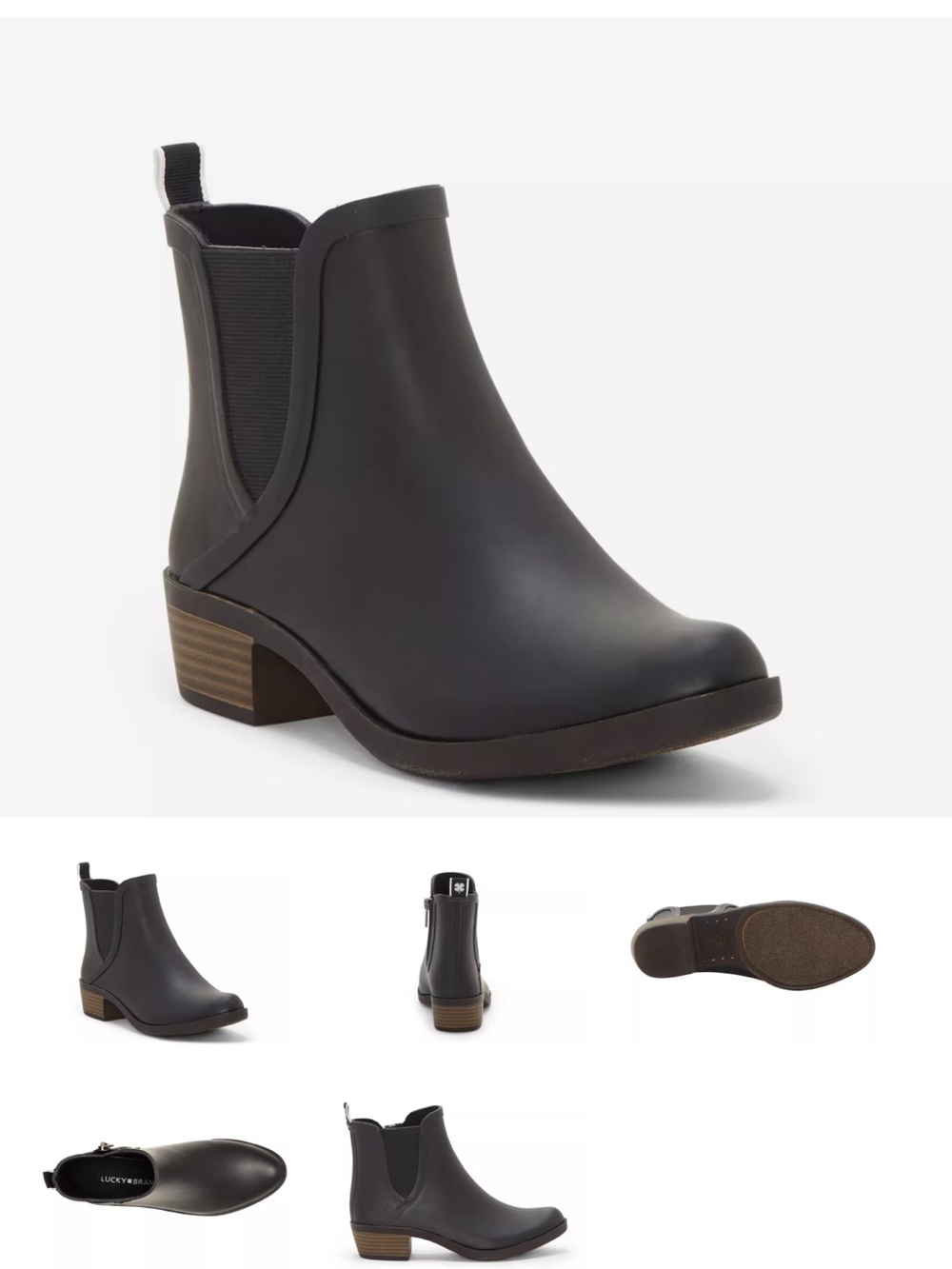 Lucky Brand Black Chelsea Ankle Booties